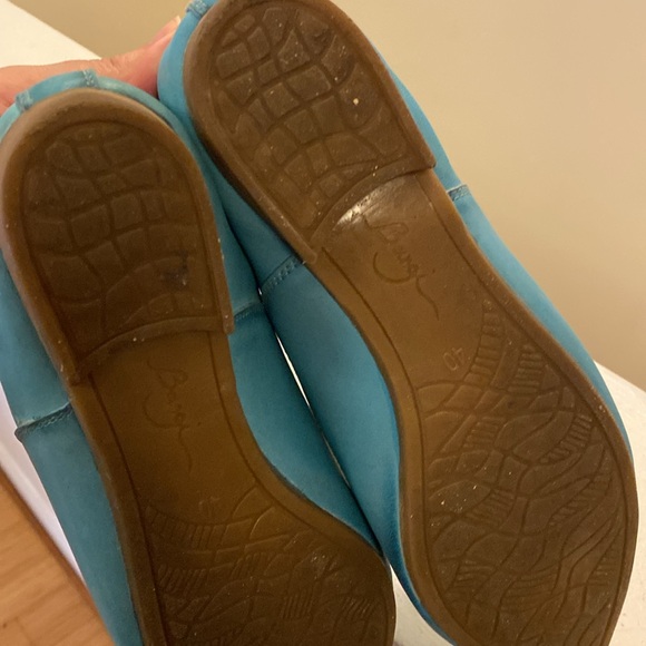 Bangi Handmade Handpainted Oxfords in turquoise - Picture 6 of 7